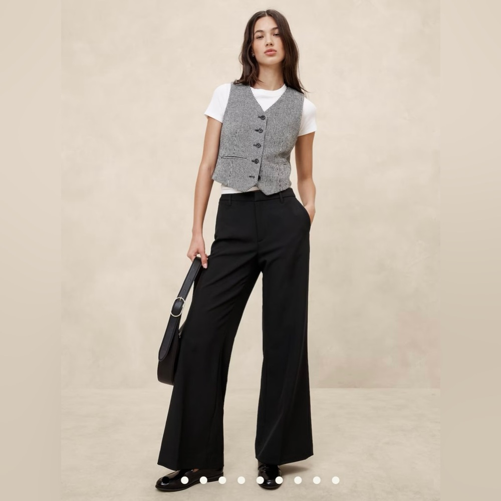 NWT Banana Republic Wide-Leg Sculpted Stretch Trouser